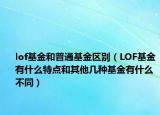 lof基金和普通基金區(qū)別（LOF基金有什么特點和其他幾種基金有什么不同）