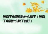 等離子電視機(jī)選什么牌子（等離子電視什么牌子的好）