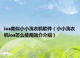 ios類似小小洗衣機軟件（小小洗衣機ios怎么使用簡介介紹）