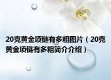 20克黃金項(xiàng)鏈有多粗圖片（20克黃金項(xiàng)鏈有多粗簡介介紹）