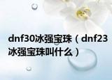 dnf30冰強寶珠（dnf23冰強寶珠叫什么）