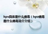 hpv具體是什么病毒（hpv病毒是什么病毒簡(jiǎn)介介紹）