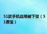 51款手機(jī)應(yīng)用被下架（51費(fèi)寶）