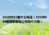 10109955是什么電話（10108888是哪家保險公司簡介介紹）