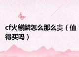 cf火麒麟怎么那么貴（值得買嗎）