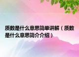 質(zhì)數(shù)是什么意思簡(jiǎn)單講解（質(zhì)數(shù)是什么意思簡(jiǎn)介介紹）