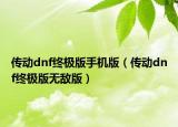 傳動(dòng)dnf終極版手機(jī)版（傳動(dòng)dnf終極版無敵版）