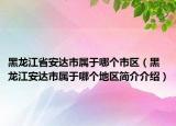 黑龍江省安達市屬于哪個市區(qū)（黑龍江安達市屬于哪個地區(qū)簡介介紹）
