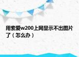 用索愛w200上網顯示不出圖片了（怎么辦）