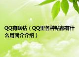 QQ有啥鉆（QQ里各種鉆都有什么用簡介介紹）
