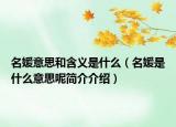 名媛意思和含義是什么（名媛是什么意思呢簡介介紹）