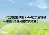 dnf亡靈結(jié)晶攻略（dnf亡靈寶箱可以開出幾個(gè)強(qiáng)韌的亡靈結(jié)晶）