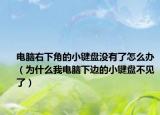 電腦右下角的小鍵盤沒有了怎么辦（為什么我電腦下邊的小鍵盤不見了）
