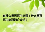 有什么是可再生能源（什么是可再生能源簡(jiǎn)介介紹）