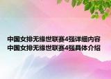 中國女排無緣世聯(lián)賽4強詳細內(nèi)容 中國女排無緣世聯(lián)賽4強具體介紹