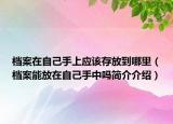 檔案在自己手上應(yīng)該存放到哪里（檔案能放在自己手中嗎簡(jiǎn)介介紹）