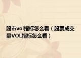 股市vol指標(biāo)怎么看（股票成交量VOL指標(biāo)怎么看）