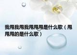 我甩我甩我甩甩甩是什么歌（甩甩甩的是什么歌）