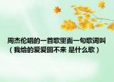 周杰倫唱的一首歌里面一句歌詞叫（我給的愛愛回不來 是什么歌）