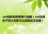 dnf劍影和修羅哪個刷圖（dnf深淵影子劍士剎影怎么能刷出王者圖）