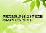 戰(zhàn)略支援部隊(duì)屬于什么（戰(zhàn)略支援部隊(duì)包括什么簡介介紹）