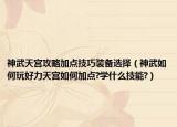 神武天宮攻略加點(diǎn)技巧裝備選擇（神武如何玩好力天宮如何加點(diǎn)?學(xué)什么技能?）