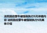 法院回應蒙牛被強制執(zhí)行5元詳細內容 法院回應蒙牛被強制執(zhí)行5元具體介紹