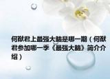 何猷君上最強(qiáng)大腦是哪一期（何猷君參加哪一季《最強(qiáng)大腦》簡(jiǎn)介介紹）