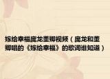 嫁給幸福龐龍董卿視頻（龐龍和董卿唱的《嫁給幸?！返母柙~誰知道）