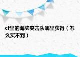 cf里的海豹突擊隊哪里獲得（怎么買不到）