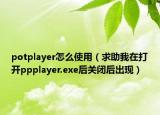 potplayer怎么使用（求助我在打開ppplayer.exe后關閉后出現(xiàn)）