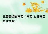 兒歌歌詞有寶貝（寶貝 心肝寶貝是什么歌）