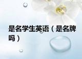 是名學(xué)生英語（是名牌嗎）