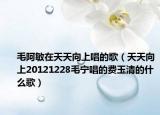 毛阿敏在天天向上唱的歌（天天向上20121228毛寧唱的費玉清的什么歌）