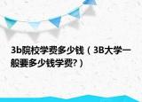 3b院校學(xué)費(fèi)多少錢（3B大學(xué)一般要多少錢學(xué)費(fèi)?）