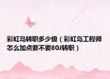 彩虹島轉(zhuǎn)職多少級（彩虹島工程師怎么加點(diǎn)要不要80J轉(zhuǎn)職）