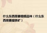 什么東西需要細細品味（什么東西需要魔鐵礦）