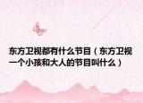 東方衛(wèi)視都有什么節(jié)目（東方衛(wèi)視一個小孩和大人的節(jié)目叫什么）