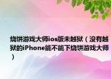 燒餅游戲大師ios版未越獄（沒有越獄的iPhone能不能下燒餅游戲大師）