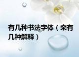 有幾種書法字體（?有幾種解釋）
