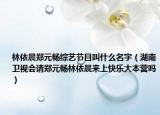 林依晨鄭元暢綜藝節(jié)目叫什么名字（湖南衛(wèi)視會請鄭元暢林依晨來上快樂大本營嗎）