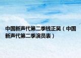 中國(guó)新聲代第二季錢正昊（中國(guó)新聲代第二季演員表）