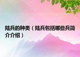 陸兵的種類（陸兵包括哪些兵簡(jiǎn)介介紹）
