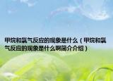 甲烷和氯氣反應(yīng)的現(xiàn)象是什么（甲烷和氯氣反應(yīng)的現(xiàn)象是什么啊簡介介紹）
