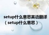 setup什么意思英語翻譯（setup什么意思）