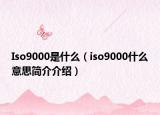 Iso9000是什么（iso9000什么意思簡(jiǎn)介介紹）