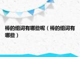 棒的組詞有哪些呢（棒的組詞有哪些）