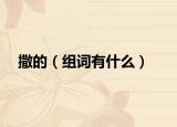 撒的（組詞有什么）