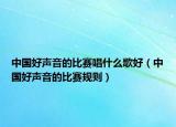 中國好聲音的比賽唱什么歌好（中國好聲音的比賽規(guī)則）