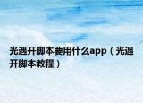 光遇開腳本要用什么app（光遇開腳本教程）